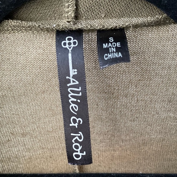 Olive green open cardigan - Picture 3 of 5